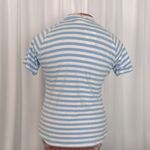 Michael Kors  Short Sleeve White and Blue Stripe Women's Shirt (675) Photo 1
