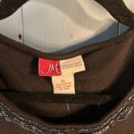 JM Collection Women's Black Embellished Short Sleeve Top | Sz XL Photo 2