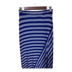 Kensie Blue White Striped Maxi Skirt Stretch Knit Pull-On Casual Women's XS Photo 3