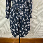 Rebecca Taylor  La Vie Camille Navy Blue Floral Print Dress Size US‎ Small Photo 3
