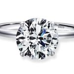 Sterling Silver SIZE 8 925 Classic Four Claw Emerald Cut CZ Ring Photo 0