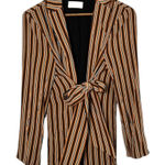 Capulet  Aritzia Striped Tie Front Blazer Coatigan‎ with Pockets Academic Photo 0
