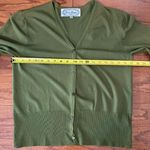 Lan Louis Vintage  Paris hunter green cardigan sweater- size XL Photo 9