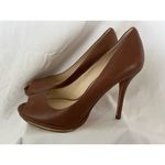 Italian made Vero Cuoio brown soft leather signature open toe heels, 9.5M Dressy Size 9.5 Photo 2