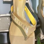 Leather Kitten Heels Tan Sandals Size 8 Photo 6