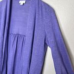 J.Jill Love Linen Transitional Open Front Light Weight Purple Cardigan XS Petite Photo 5