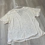 Free People Tshirt burnout maddie tee womens Cream (small) oversized sheer flowy Photo 6