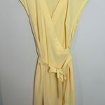 Athleta - Newport Wrap Dress Yellow Stripe Summer Outdoor Petite Photo 2