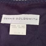 Dennis Goldsmith Vintage Dress Size 8 Horse Equestrian Print Sleeveless Rayon Blue Photo 3