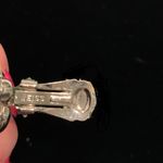 Vintage 50s Weiss clear rhinestone clip on silvertone earrings Photo 6