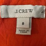 J.Crew  Regal Red Orange 100% Linen Dress Size 8 Organza Lining Photo 5
