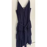 American Eagle  Navy Blue Ruffle Spaghetti Strap Dress Photo 2