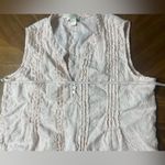 Saint Tropez West St. Tropez West 100 percent Linen Light Pink Sleeveless Embroidered Top Large Photo 5