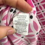 Coral Bay Hot Pink & White Mod Pattern Button Up Blouse Top Small Relaxed EUC Photo 5