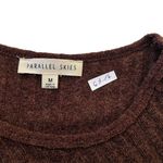 Parallel Skies Brown Knit Long Sleeve Shirt Women Size Medium NWT | 63 Photo 2