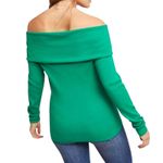 Anthropologie Ett:wa  Green Ribbed Knit Pullover Sweater SMALL‎ Yuppie Old Money Photo 2