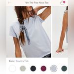 We The Free NWOT Free People Nova Tee - country tide Heather blue - M, XL Photo 7