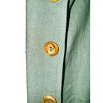 R & K Vintage 90's Linen Blend Overall Midi Dress Womens 10 Pineapple Green Y2K Photo 3