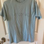 Ivory Ella  Blue Short Sleeve Tee Fine Line Elephant Design Photo 0