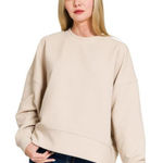 Zenana Outfitters ✨NWT ‎ Ribbed Balloon Sleeve Sweatshirt Photo 0