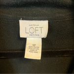 Loft Jacket Black Knit Full Zip Moto Style Sweater Cardi Sz SP GUC Buckle at Hem Photo 2