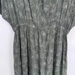 World Market Jumpsuit Womens S/M Green Floral Print Viscose Pockets Comfy Size M Photo 8