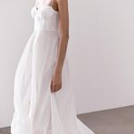 ZARA  dress maxi poplin ruffle flowy white corset bohemian summer vacation Photo 19