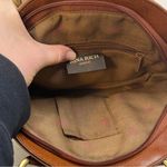 Rina Rich Velvet & Leather Music Top Handle Handbag Brown Photo 5