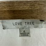 Love Tree  Short Sleeve Button Up Blouse Womens Large White Photo 2