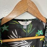 Terra & Sky Green Black Tropical Print Sheer Cover Up Size 1X Photo 2