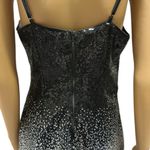 Iris Black Silver Sequin Spaghetti Strap Fully Lined Zip Back Mini Dress Large Photo 7