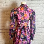 Vintage 1970s Floral Smocked Sheer Maxi Dress Fancy That Women's XS/S Photo 3