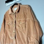 American Eagle Outfitters Corduroy Peach Tan Utility Shirt Jacket Cropped Medium Photo 1