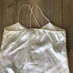 Vintage Acetate White Satin Cami Camisole Tank Midi Slip Dress Sz 8 Size M Photo 2