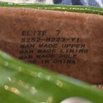 Miz Mooz  Elite Slip On Loafer Green Suede Patent Leather size 7 Comfort Floral Photo 5