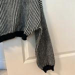 Adika  Fuzzy Soft Striped Cropped Sweater Photo 4