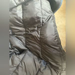 Abercrombie & Fitch Abercrombie blue poly filled winter coat with faux fur hood lining size M Photo 2