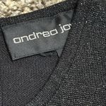 Andrea Jovine  Black Glitter Knit Top Photo 2