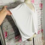 Eloquii white short sleeve twist front casual top Photo 3