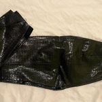 ZARA size small black faux crocodile leather animal print pants Photo 0