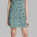 Wild Fable Women's Large Woven Fit & Flare Dress  Blue Floral Photo 0