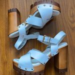 Topshop  Lyrical White Leather Platform Heels Photo 0