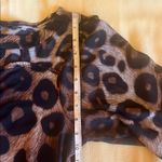 Ashley Stewart  Leopard Print Blouse with Chain Detail size L Photo 3