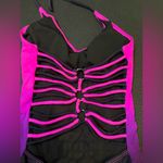 Hot Topic NWT‎  skull open back one piece swimsuit size medium Photo 2