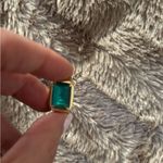 AQUA Bloomingdale’s exclusive Teal Statement Ring in 14K Yellow Gold Plated Photo 8