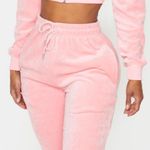 Pretty Little Thing Pink Velour Diamante Logo Joggers Photo 8