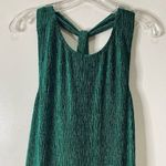 Anthropologie Maeve Crinkled Velvet Midi Dress size XL Green Twist Back NWT Photo 4