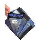 Nike pro capri activewear leggings size small blue black and gray pattern 21” in Photo 7