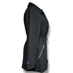 EXPRESS Womens Wool Blend Jacket Belted Asymmetrical Zip Trench Coat Black XL Photo 2