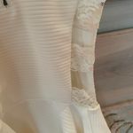 Material Girl White Peplum Top with Lace Sides Photo 2